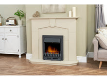 Load image into Gallery viewer, Adam Abbey Fireplace Stone Effect + Blenheim Electric Fire Black, 48&quot;

