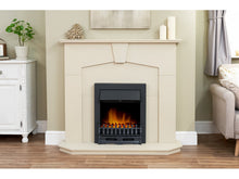 Load image into Gallery viewer, Adam Abbey Fireplace Stone Effect + Blenheim Electric Fire Black, 48&quot;
