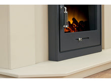 Load image into Gallery viewer, Adam Abbey Fireplace Stone Effect + Oslo Electric Fire Black, 48&quot;
