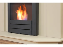 Load image into Gallery viewer, Adam Abbey Fireplace Stone Effect + Colorado Bio Ethanol Fire Black, 48&quot;
