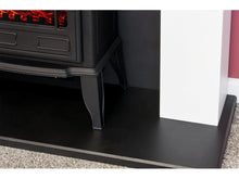 Load image into Gallery viewer, Adam Chester Fireplace Pure White + Ripon Electric Stove Black, 39&quot;
