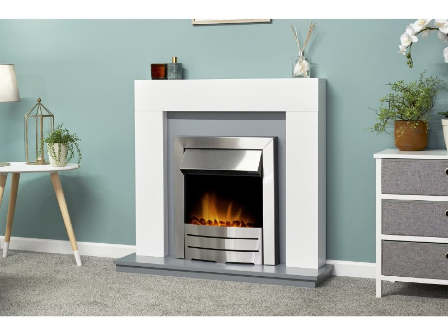 Adam Colorado Electric Inset Fire Brushed Steel