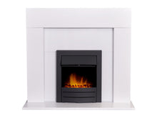 Load image into Gallery viewer, Adam Miami Fireplace in Pure White with Colorado Electric Fire in Black, 48 Inch

