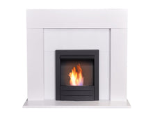 Load image into Gallery viewer, Adam Miami Fireplace in Pure White with Colorado Bio Ethanol Fire in Black, 48 Inch
