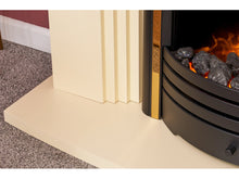 Load image into Gallery viewer, Adam Kirkdale Fireplace Cream + Cambridge 6-in-1 Electric Fire Black, 45&quot;
