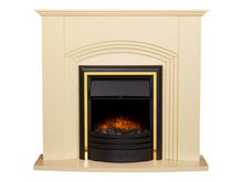 Load image into Gallery viewer, Adam Kirkdale Fireplace in Cream with Cambridge 6-in-1 Electric Fire in Black, 45 Inch
