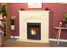 Load image into Gallery viewer, Adam Kirkdale Fireplace Cream + Colordo Bio Ethanol Fire Black, 45&quot;
