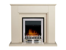 Load image into Gallery viewer, Adam Greenwich Fireplace in Stone Effect with Blenheim Electric Fire in Chrome, 45 Inch
