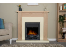 Load image into Gallery viewer, Adam Southwold Fireplace Oak &amp; Cream + Blenheim Electric Fire Black, 43&quot;
