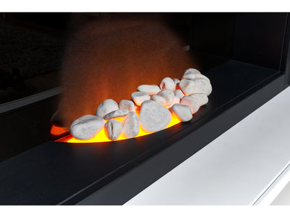 Adam Verona Pure White & Charcoal Grey, Electric Fireplace 48"