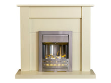 Load image into Gallery viewer, Adam Sutton Fireplace in Cream &amp; Black/Cream with Helios Electric Fire in Brushed Steel, 43 Inch
