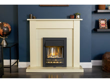 Load image into Gallery viewer, Adam Sutton Fireplace Cream &amp; Black/Cream + Helios Electric Fire Black, 43&quot;
