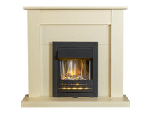 Load image into Gallery viewer, Adam Sutton Fireplace in Cream &amp; Black/Cream with Helios Electric Fire in Black, 43 Inch
