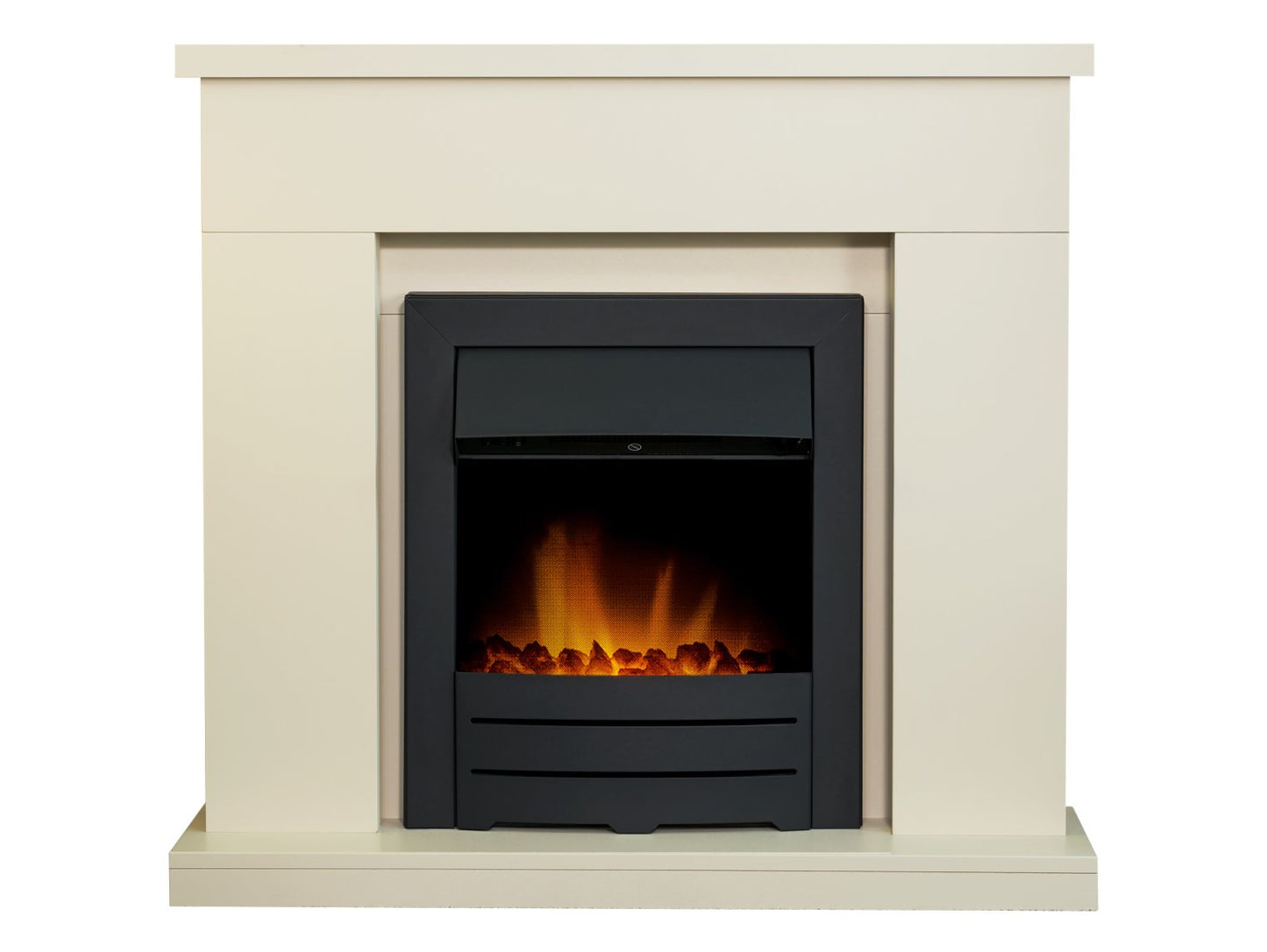 Adam Lomond Fireplace in Stone Effect with Colorado Electric Fire in Black, 39 Inch