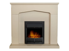 Load image into Gallery viewer, Adam Cotswold Fireplace in Stone Effect with Elan Electric Fire in Black, 48 Inch
