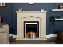 Load image into Gallery viewer, Adam Cotswold Fireplace Stone Effect + York Freestanding Electric Fire Brushed Steel, 48&quot;
