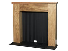 Load image into Gallery viewer, Adam New England Stove Fireplace Oak &amp; Black, 48&quot;
