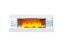 Load image into Gallery viewer, Sureflame WM-9332 Electric Wall Fireplace Suite with Downlights &amp; Remote in Pure White
