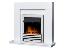 Load image into Gallery viewer, Adam Malmo Pure White &amp; Black +Eclipse Electric Fire in Chrome
