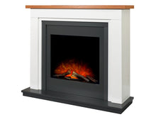 Load image into Gallery viewer, Adam Brentwood Fireplace Pure White &amp; Charcoal Grey with Ontario Electric fire, 43 Inch
