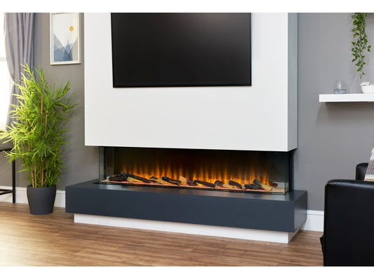 Adam Sahara Electric 1500 Inset Media Wall Fire with Remote Control, 61 Inch