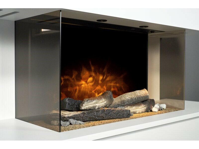 Fuel Bed Set for Media Wall Fire - Log & Pebble Kit