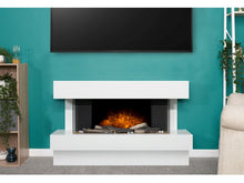 Load image into Gallery viewer, Adam Manola XLS Electric Fireplace Suite in Pure White, 48 Inch
