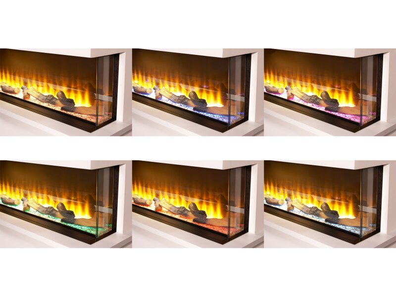 Adam Sahara Pre-Built Media Wall Fireplace Package 2