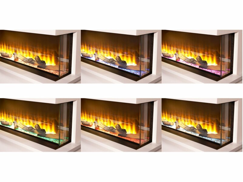 Adam Sahara Pre-Built Media Wall Fireplace Package 4