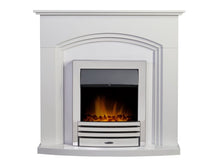 Load image into Gallery viewer, Adam Truro Fireplace Suite Pure White + Eclipse Electric Fire Chrome, 41&quot;
