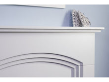 Load image into Gallery viewer, Adam Truro Fireplace Suite Pure White + Helios Electric Fire Brushed Steel,  41&quot;
