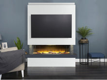 Load image into Gallery viewer, Adam Sahara Pre-Built Media Wall Fireplace Package 4
