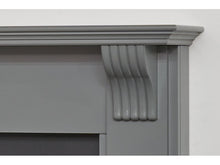 Load image into Gallery viewer, Adam Harrogate Stove Fireplace in Grey &amp; Black w Aviemore Electric Stove in Grey, 39&quot;
