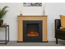 Load image into Gallery viewer, Adam Idaho Electric Fireplace Suite in Oak &amp; Black, 32 Inch
