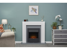 Load image into Gallery viewer, Adam Dakota Fireplace Pure White &amp; Grey + Colorado Electric Fire Black, 39&quot;
