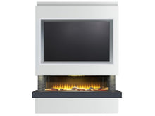 Load image into Gallery viewer, Adam Sahara Pre-Built Media Wall Fireplace Package 5 with TV Recess
