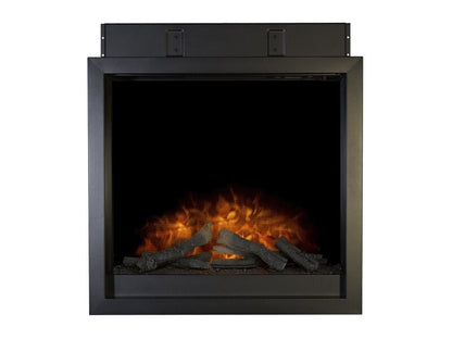 Acantha Ontario Electric Inset Wall Fire with Remote Control in Black 4 Sided Frame