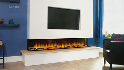 Adam Sahara 2000 Electric Inset Media Wall Panoramic Fire 81 Inch