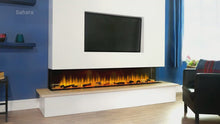Load and play video in Gallery viewer, Adam Sahara Electric Inset Media Wall Panoramic Fire 42 Inch 1000mm
