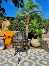 Load image into Gallery viewer, The Ebo Fire Bowl Olive &amp; Sage Black Firebowl Fire Pit Patio Heater RRP £235
