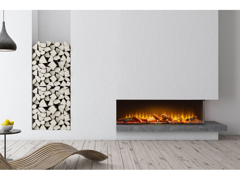 Acantha Aspire 100 Corner View Media Wall Electric Fire