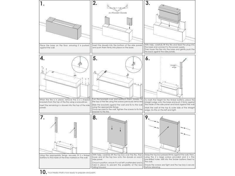 Acantha Matrix Pre-Built Media Wall Installation Instructions