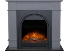 Load image into Gallery viewer, Adam Chesterfield Electric Fireplace Suite in Grey &amp; Charcoal Grey, 44 Inch

