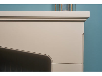 Adam Ludlow Stove Fireplace Stone Effect + Aviemore Electric Stove Grey, 48"