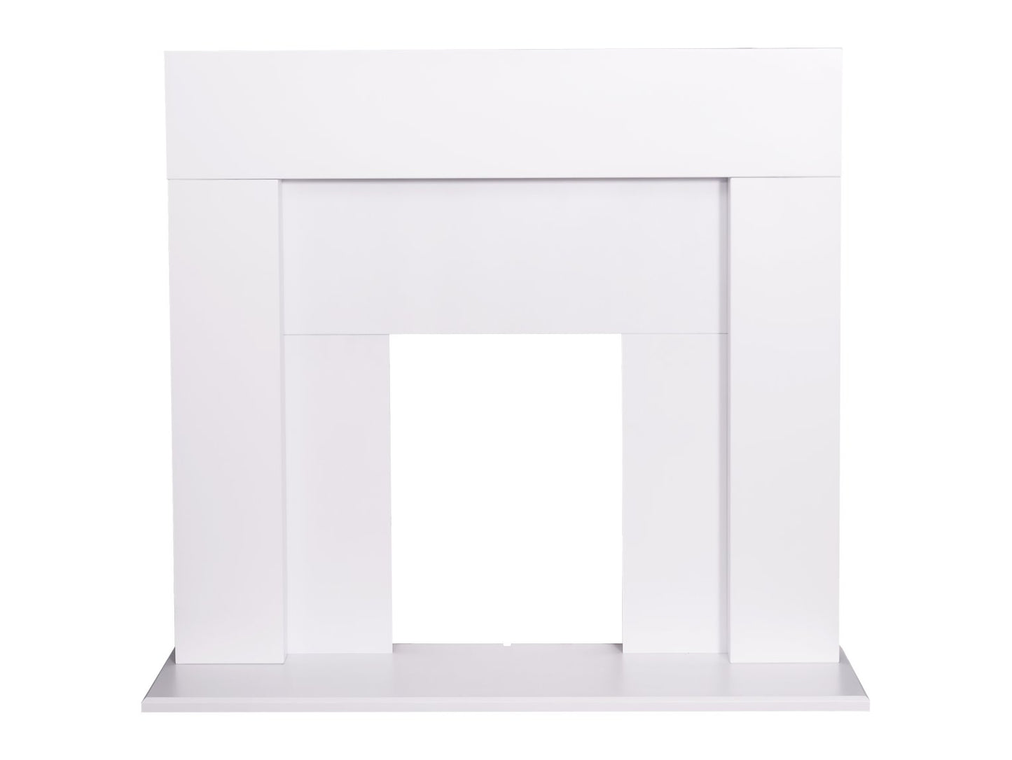 Adam Miami Fireplace Suite in Pure White, 48 Inch