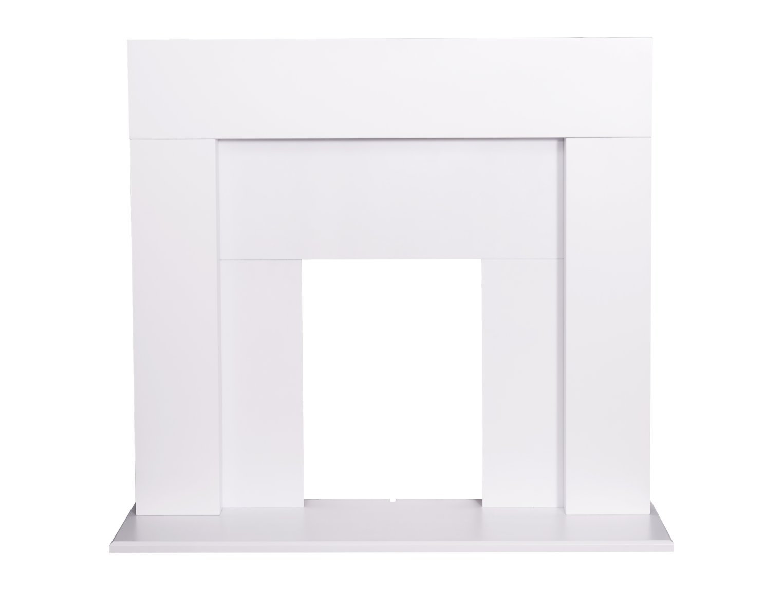 Adam Miami Fireplace Suite in Pure White, 48 Inch