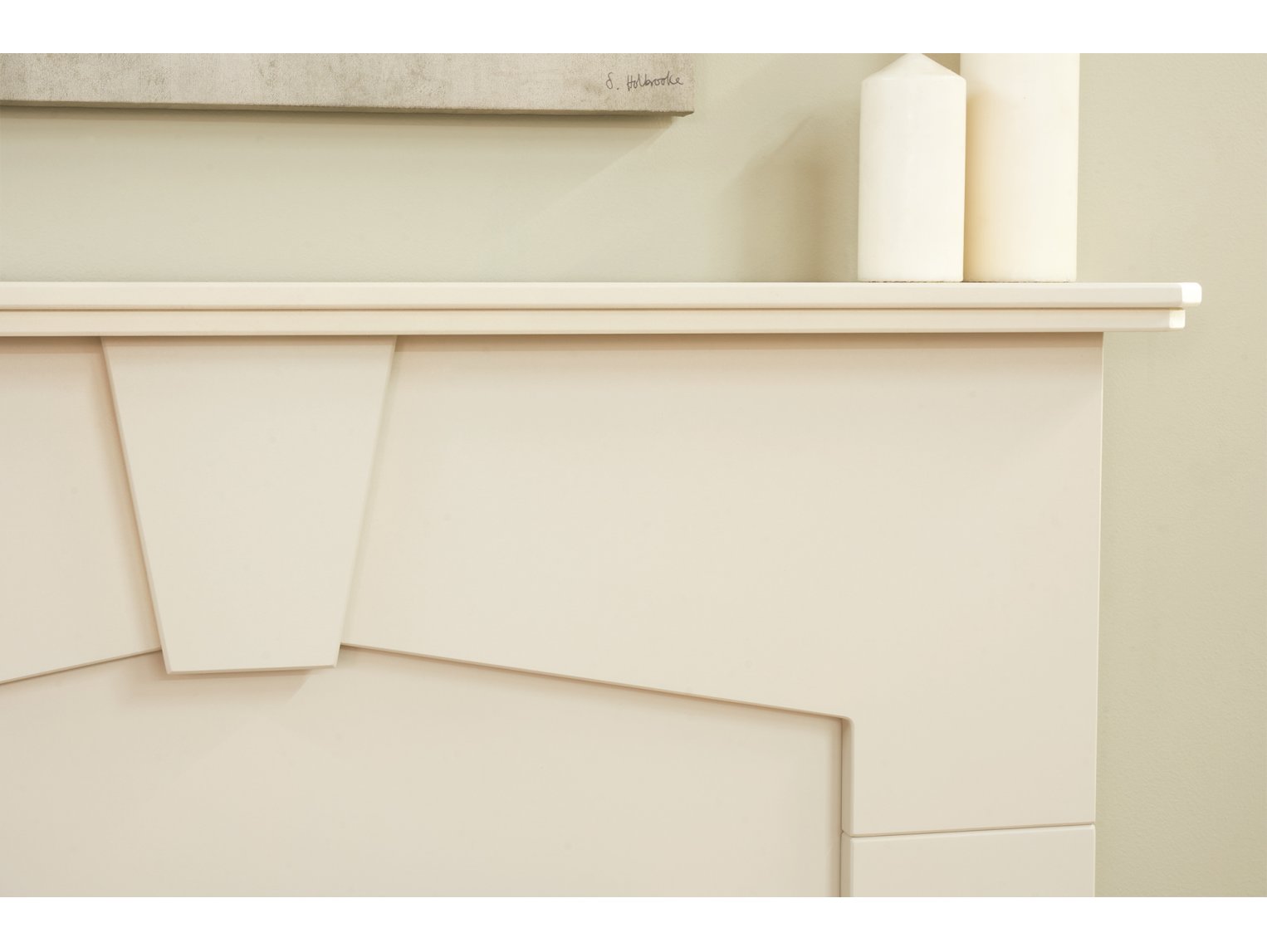 Adam Abbey Fireplace Stone Effect + Blenheim Electric Fire Chrome, 48"