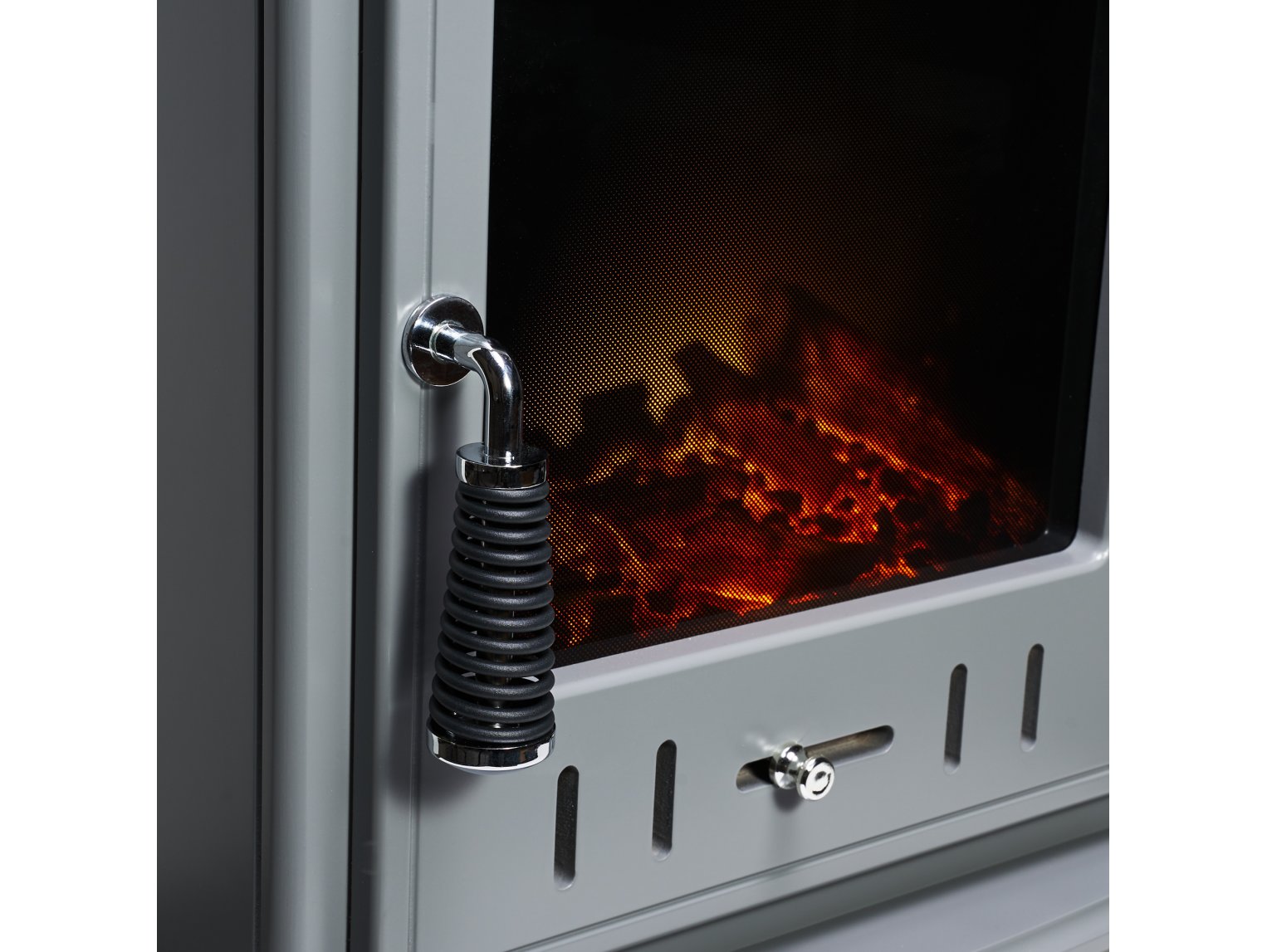 Adam Aviemore Electric Fire Stove Grey Enamel
