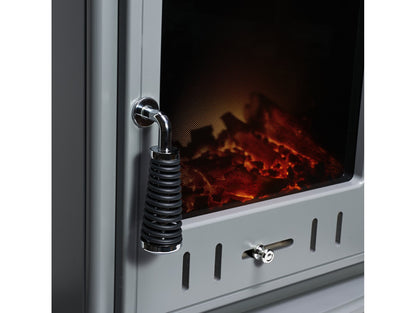 Adam Aviemore Electric Fire Stove Grey Enamel