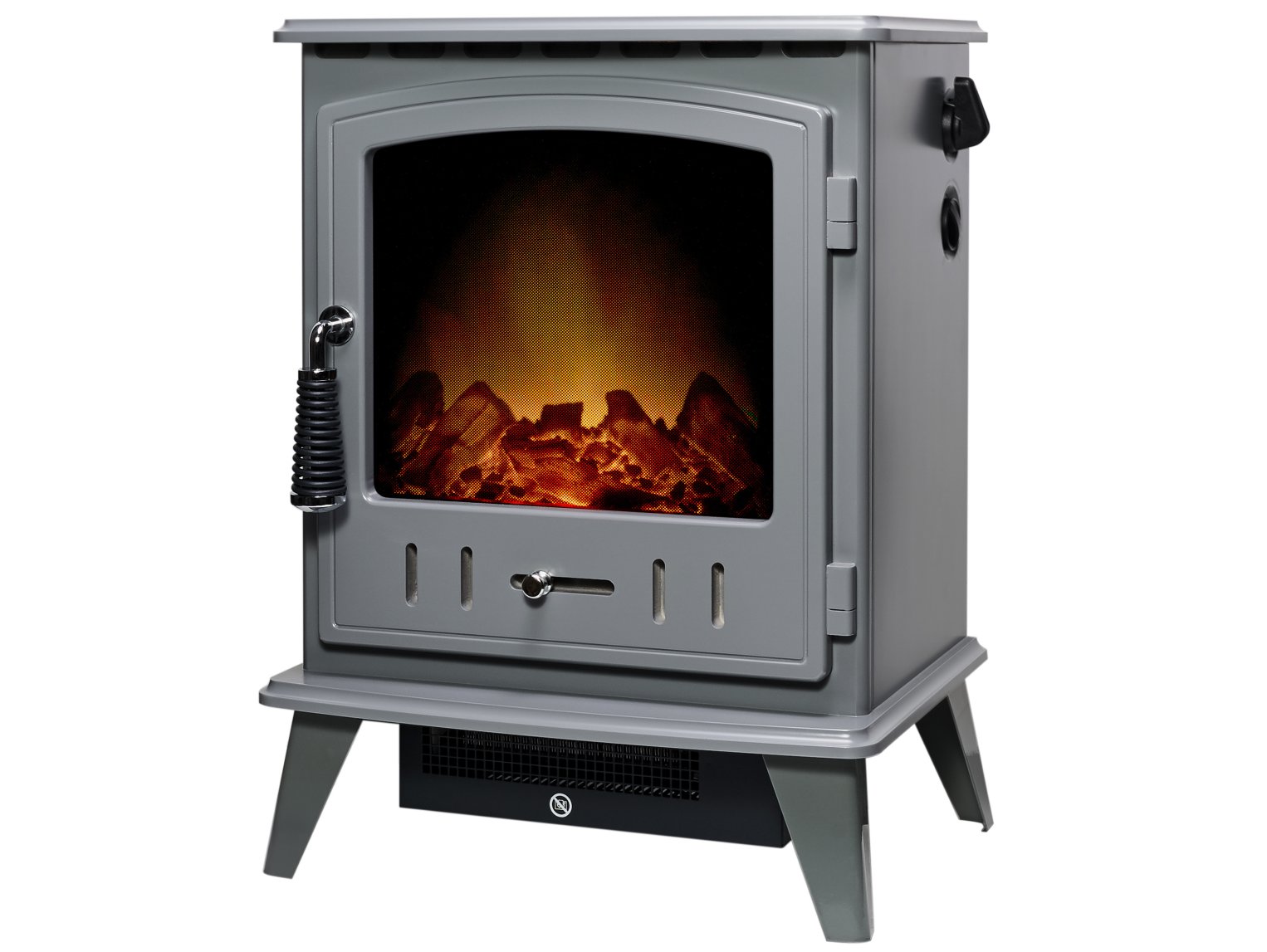 Adam Aviemore Electric Fire Stove Grey Enamel